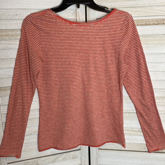 Anthropologie Pure + Good Shirt Striped Long Sleeved Shirt / Top.  Size Small - Picture 4 of 9